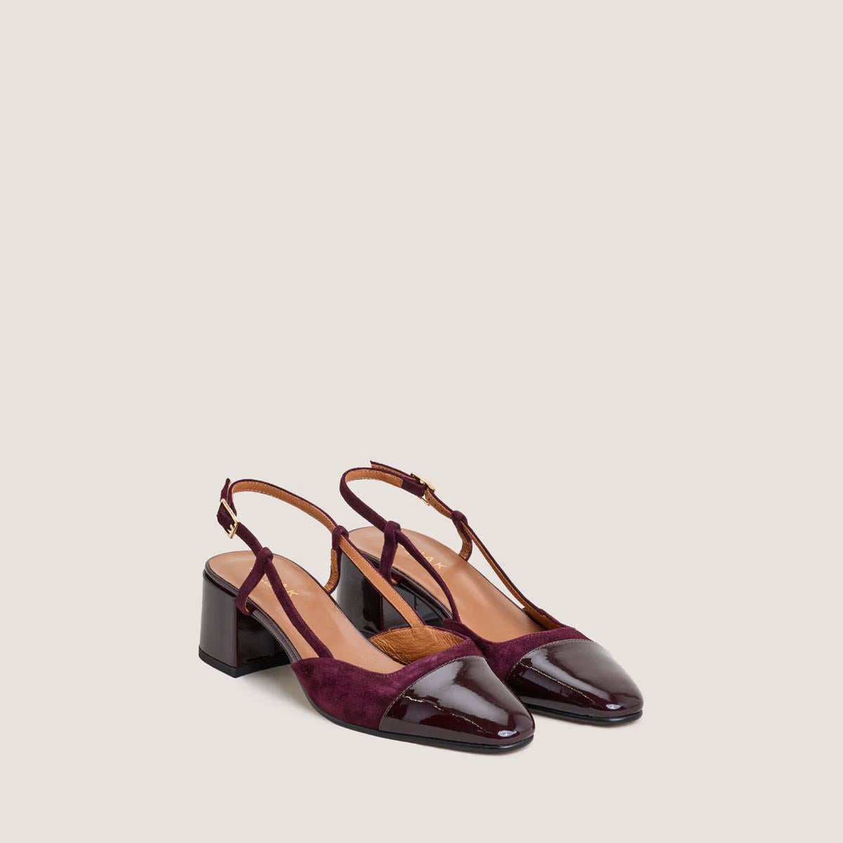 Salomes/babies Dhapopy Vernis/velou Bordeaux-bordeaux