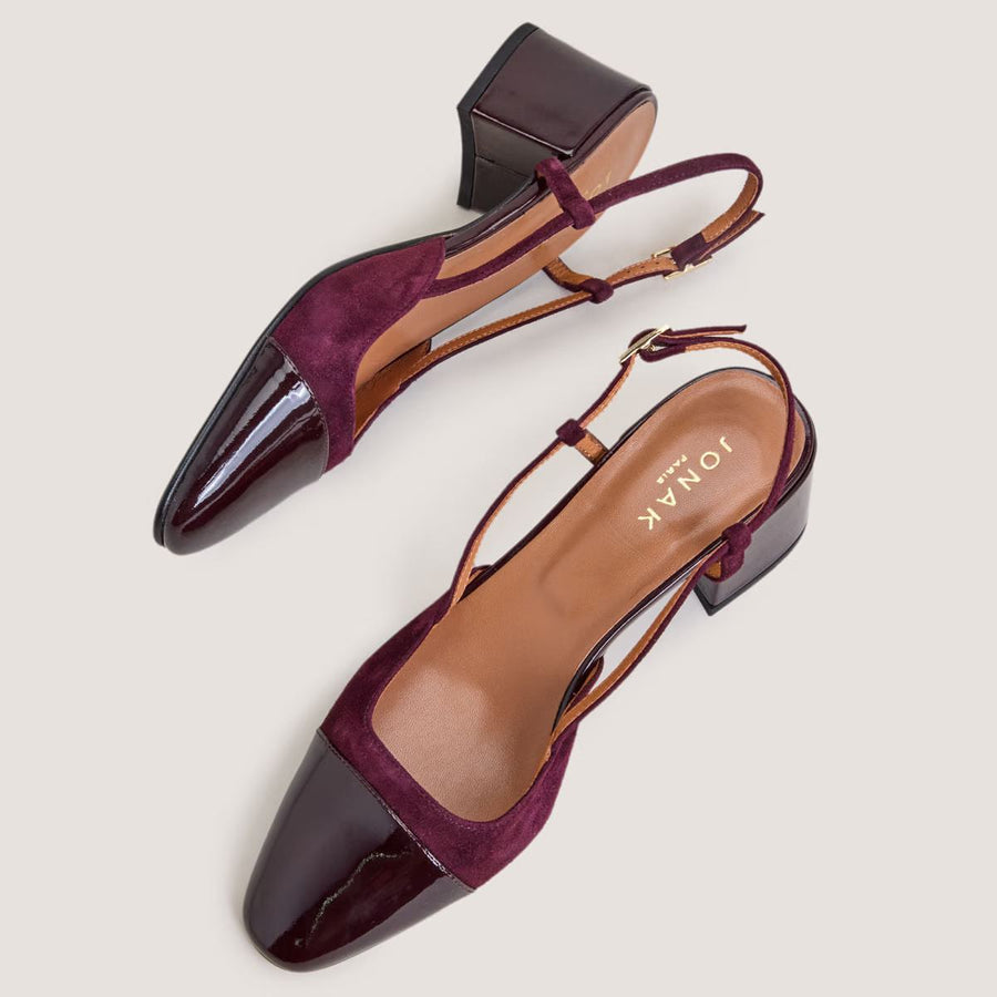 Salomes/babies Dhapopy Vernis/velou Bordeaux-bordeaux