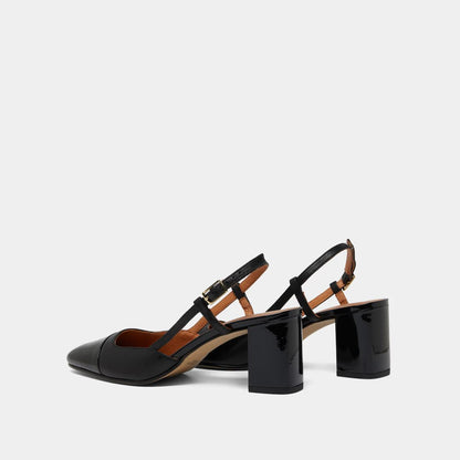 Salomes/babies Dhapop Vernis/cuir Noir-noir