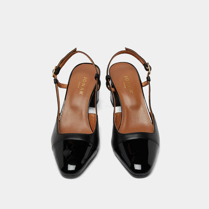 Salomes/babies Dhapop Vernis/cuir Noir-noir