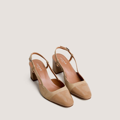 Women Sandals Premium Patent Vernis And Velour - ---------------------------------------------------------------------Camel Camel-Camel