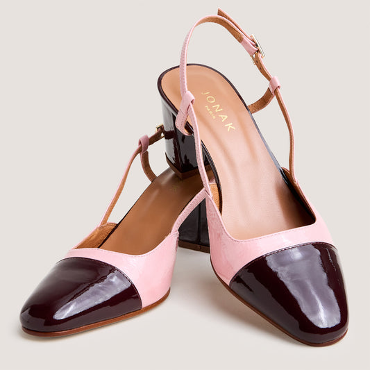 Salomes/babies Dhapop Vernis/vernis Bordeaux-rose-Petale