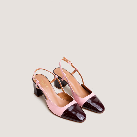 Salomes/babies Dhapop Vernis/vernis Bordeaux-rose-Petale