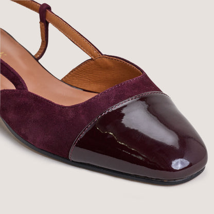 Ballerines Dhapou Vernis/velour Bordeaux-bordeaux