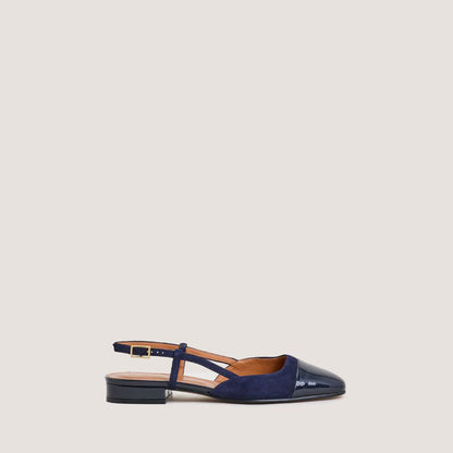 Ballerines Dhapou Vernis/velour Marine-marine