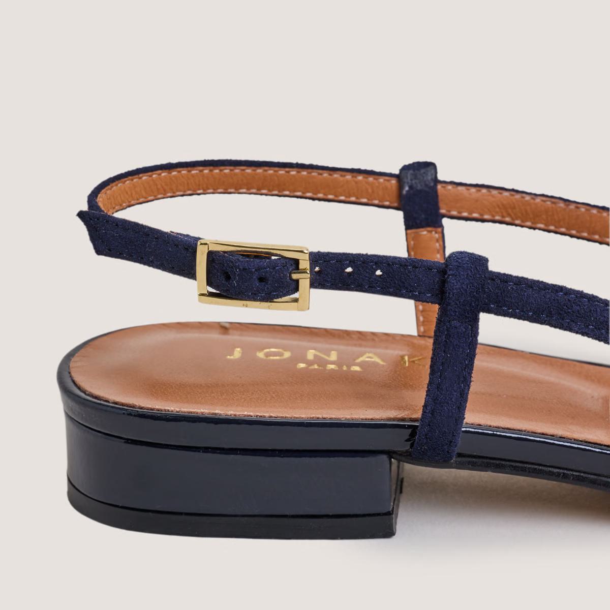 Ballerines Dhapou Vernis/velour Marine-marine