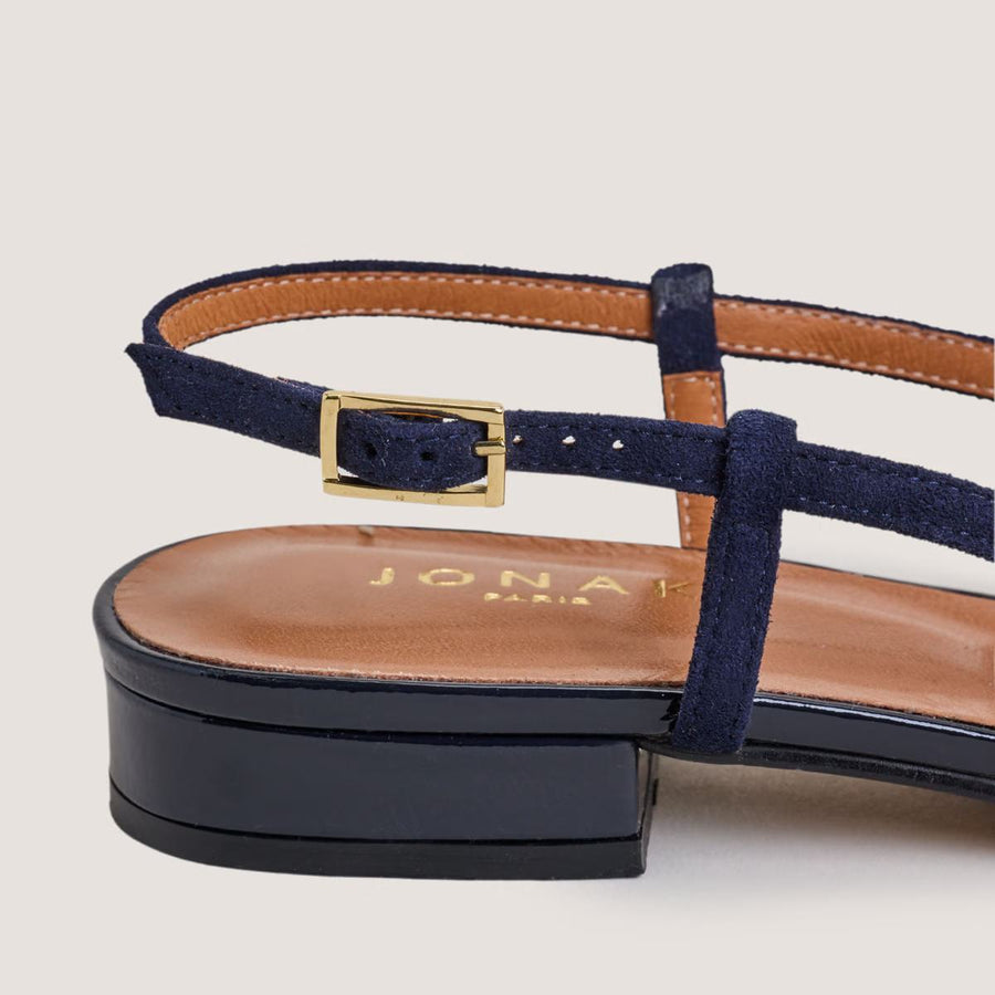 Ballerines Dhapou Vernis/velour Marine-marine