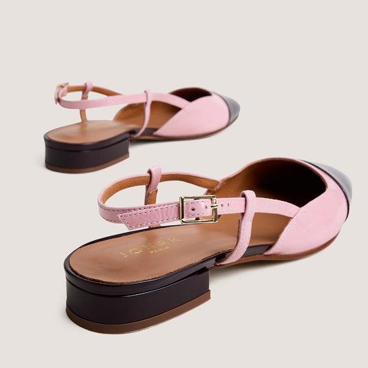 Ballerines Dhapou Vernis/vernis Bordeaux-rose-Petale