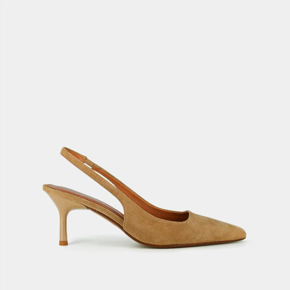 Escarpins Diamantine Velours Camel