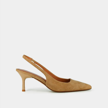 Escarpins Diamantine Velours Camel