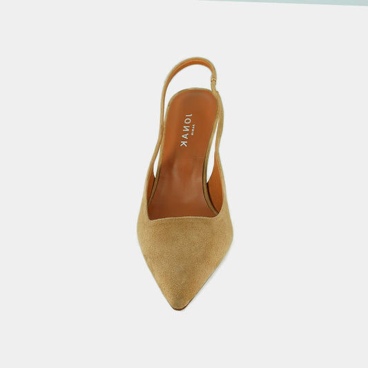 Escarpins Diamantine Velours Camel