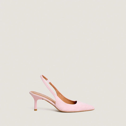 Women Couture Pointed Toe Pumps Velour - Rose Petal Pink Rose-Petale