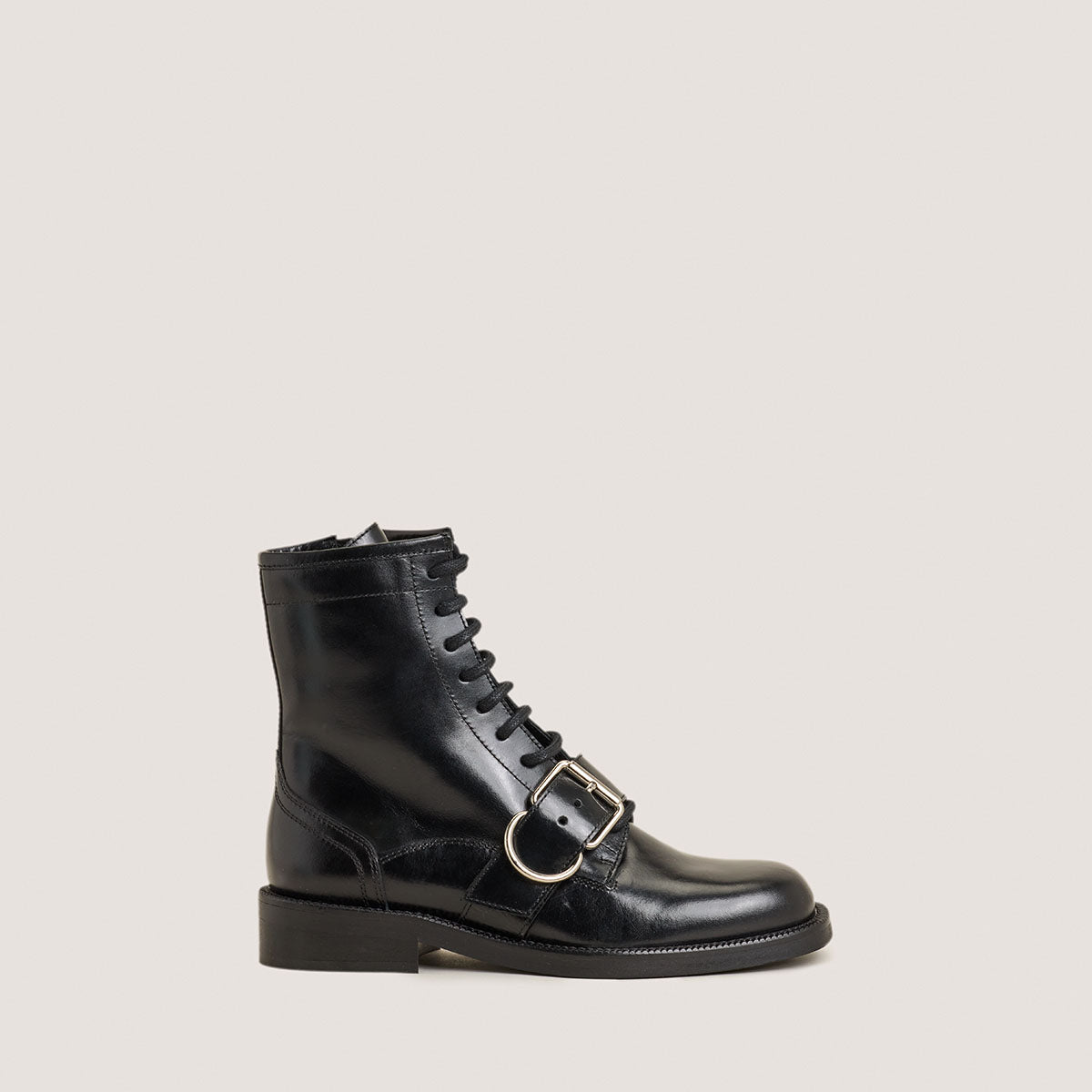 Boots Disabelle Cuir Noir