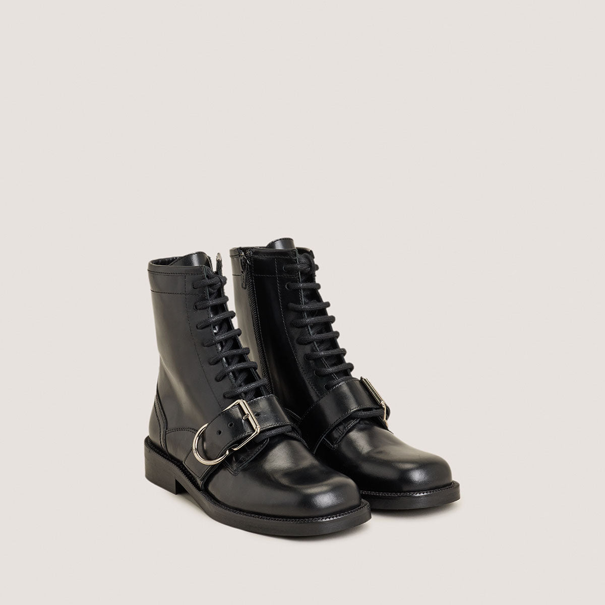 Boots Disabelle Cuir Noir