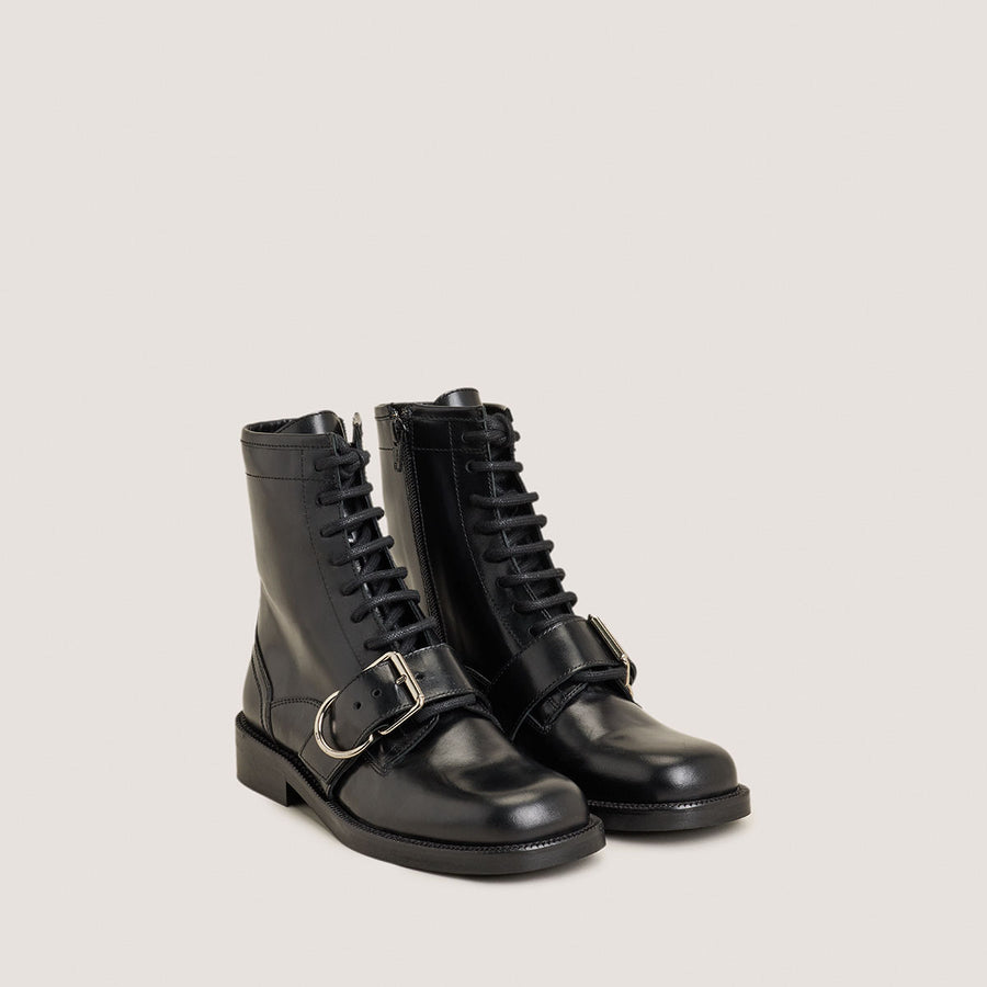 Boots Disabelle Cuir Noir