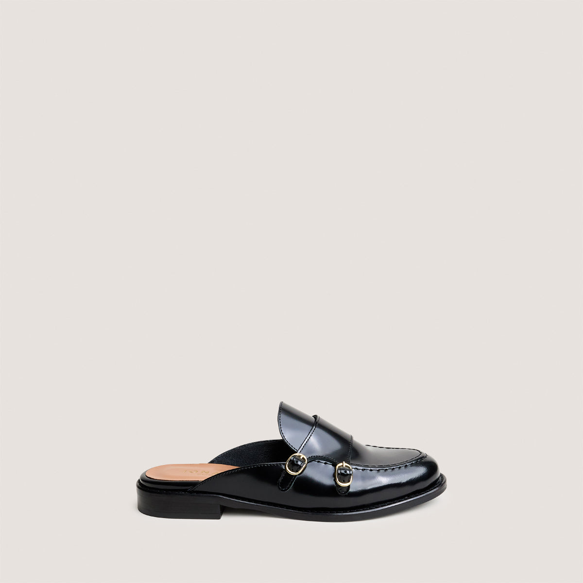 Mules Distant Cuir Glace Noir