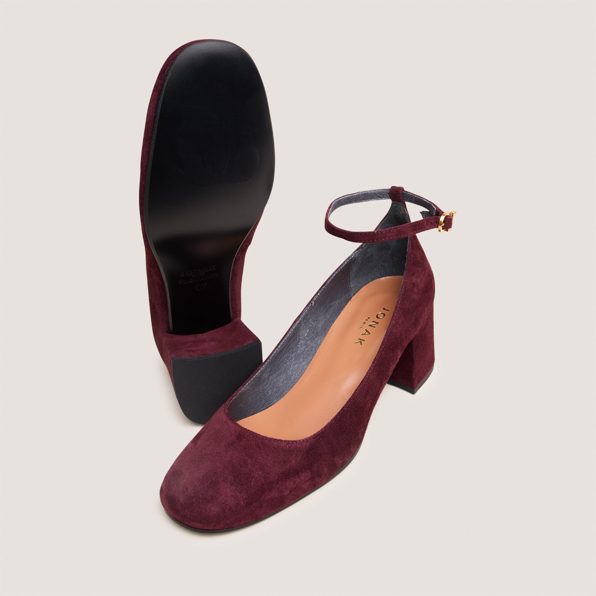 Salomes/babies Ditto Velours Bordeaux