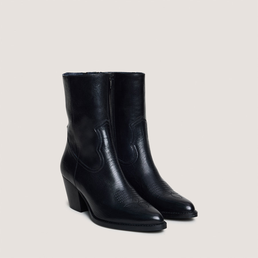 Boots Djamena Cuir Noir