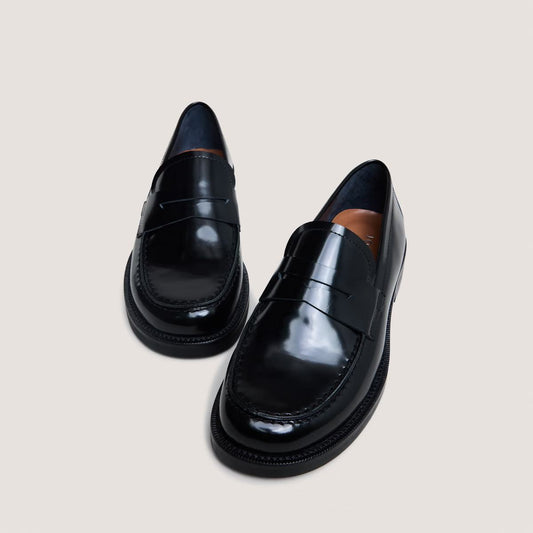 Mocassins Dolivia Cuir Glace Noir