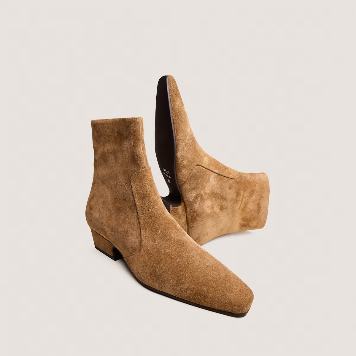 Jonak | Domaine Tobacco Boots - Crust Finish Tabac