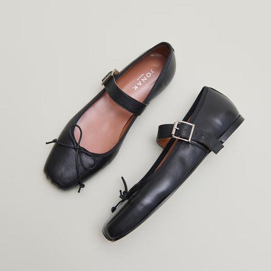 Ballerines Dominante Cuir Noir