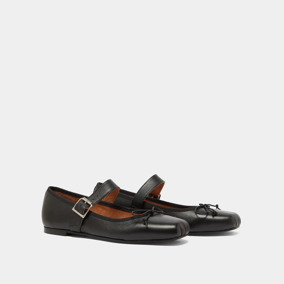 Ballerines Dominante Cuir Noir
