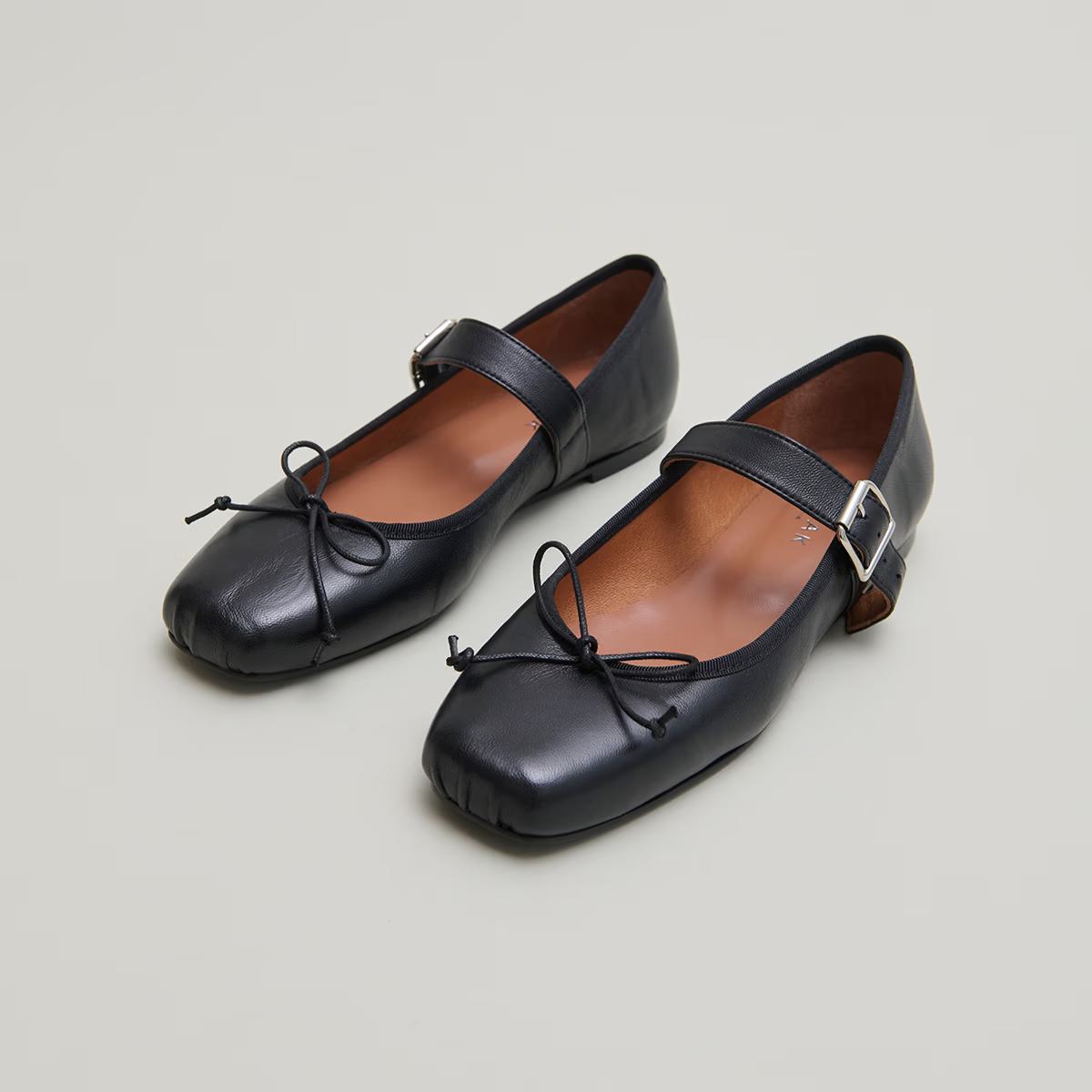 Ballerines Dominante Cuir Noir