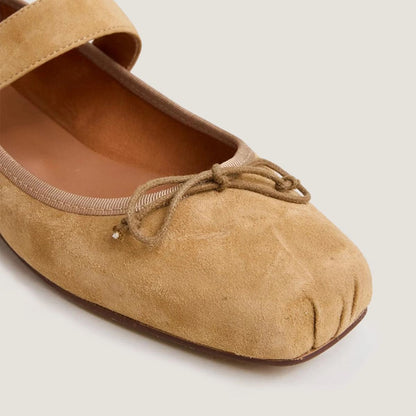 Women's Premium Ballet Flats Dominante Velvet - Honey Miel
