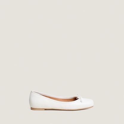 Women Ballerinas Premium Full-Grain Calfskin Leather - Ecru
