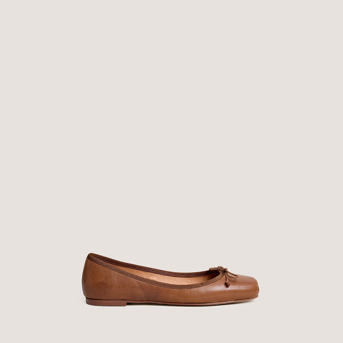 Ballerines Domine Cuir Noisette