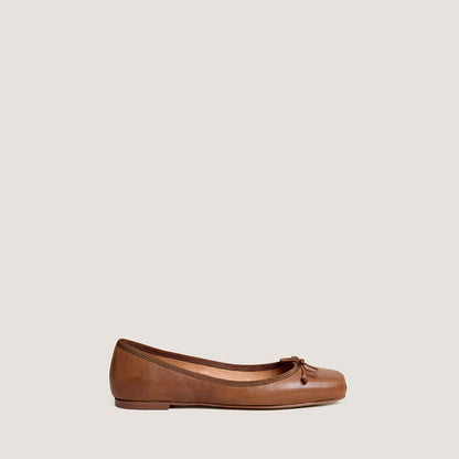 Ballerines Domine Cuir Noisette