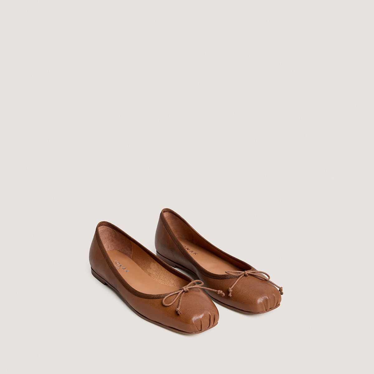 Ballerines Domine Cuir Noisette