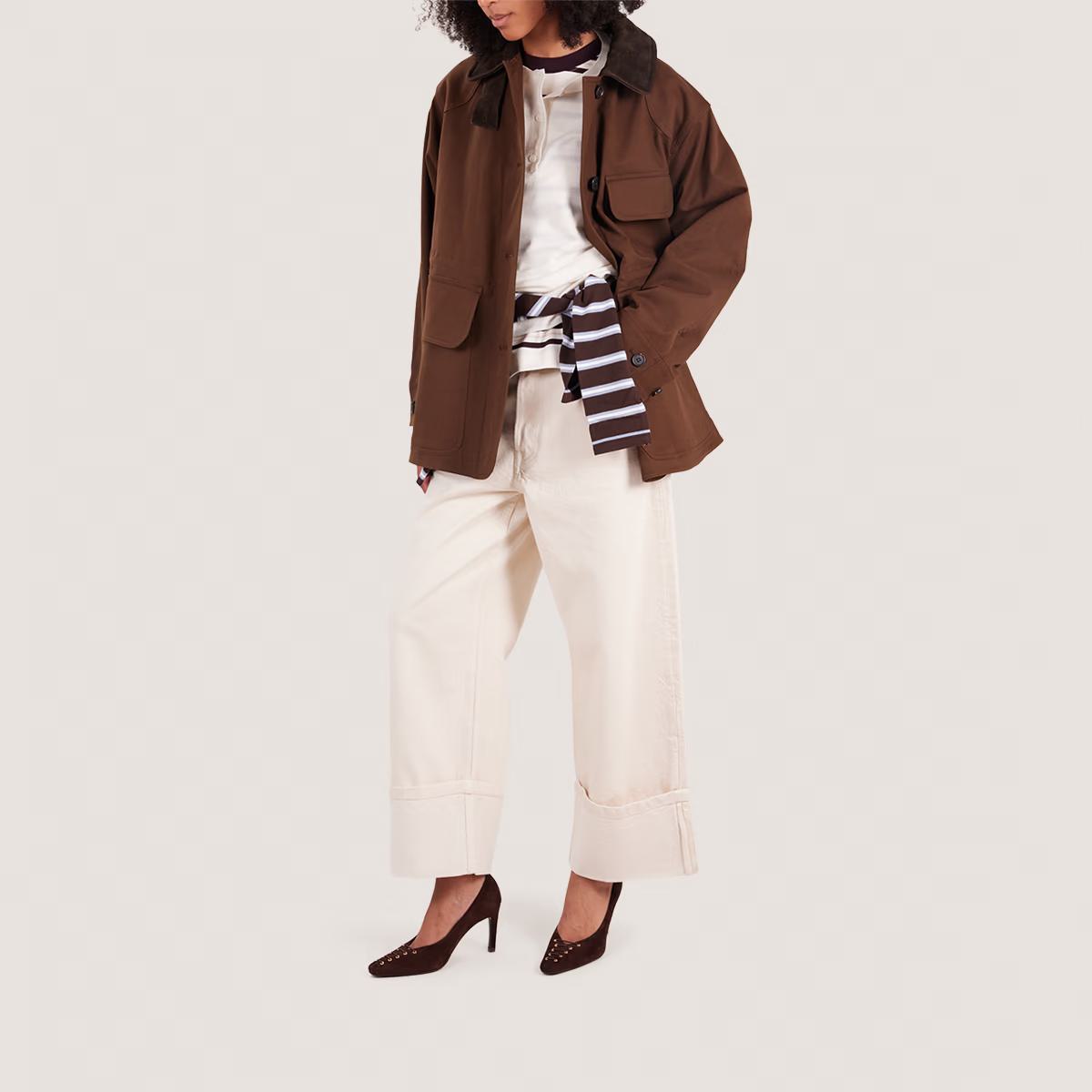 Escarpins Drapy Velours Marron