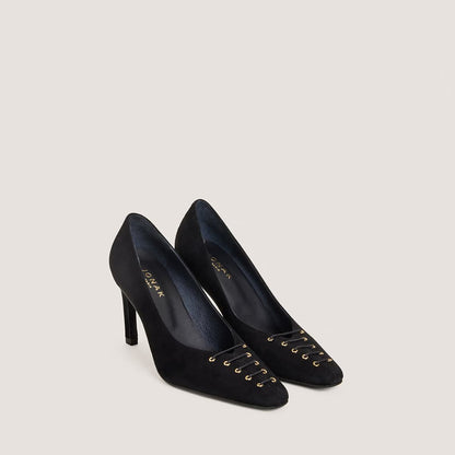 Escarpins Drapy Velours Noir