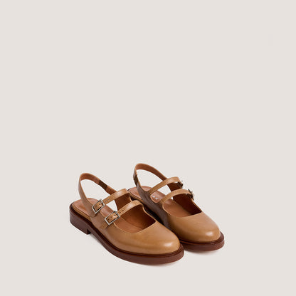 Ballerines Dreamer Cuir Vieilli Beige