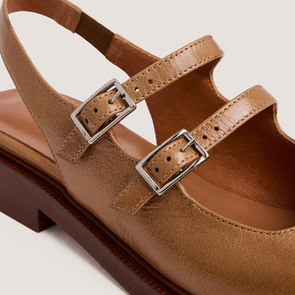 Ballerines Dreamer Cuir Vieilli Beige