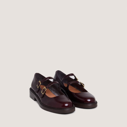 Ballerines Dreamy Cuir Brillant Chocolat