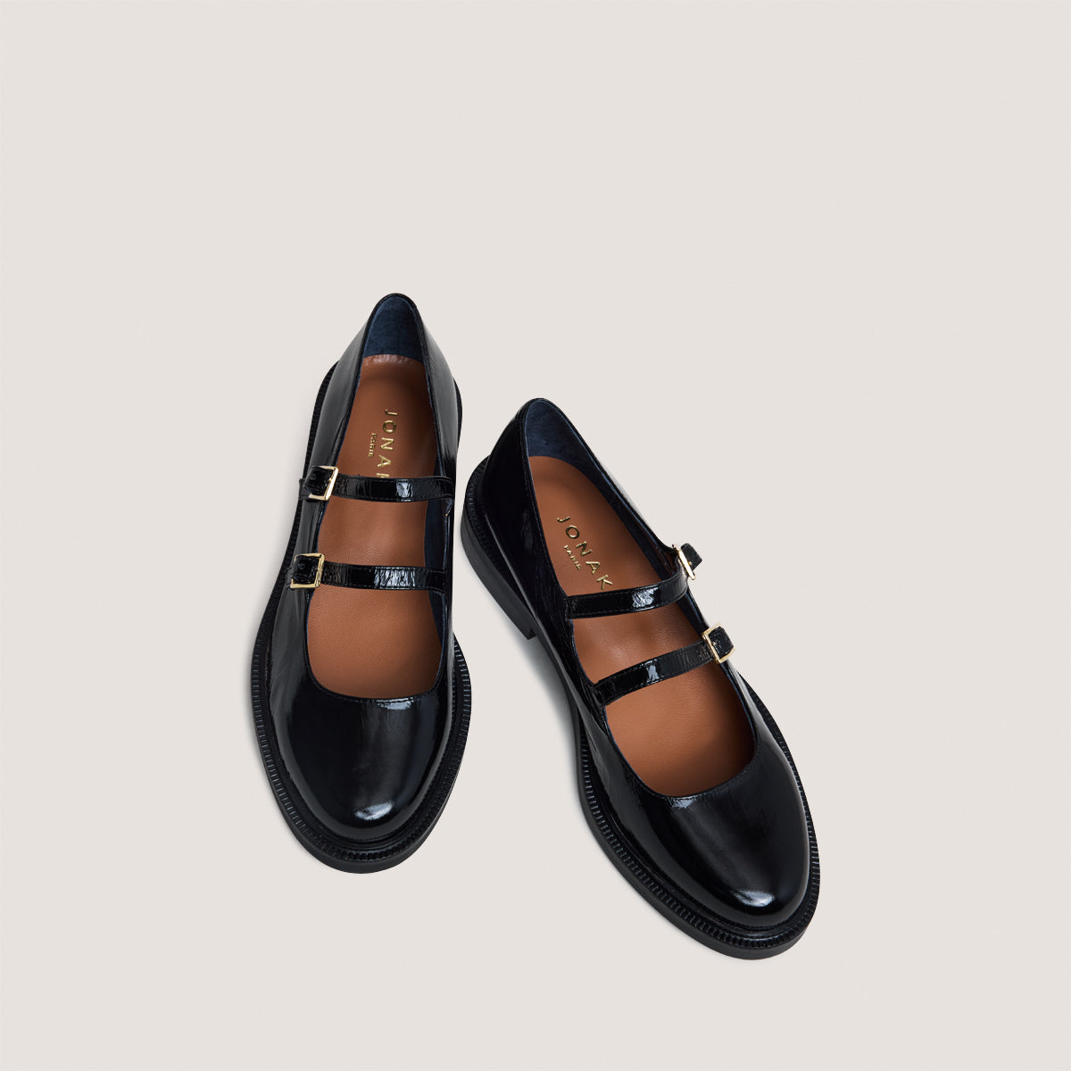 Ballerines Dreamy Cuir Brillant Noir