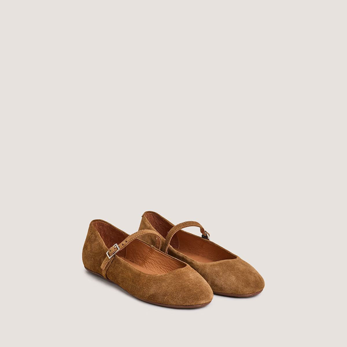 Ballerines Drima Croute Cognac