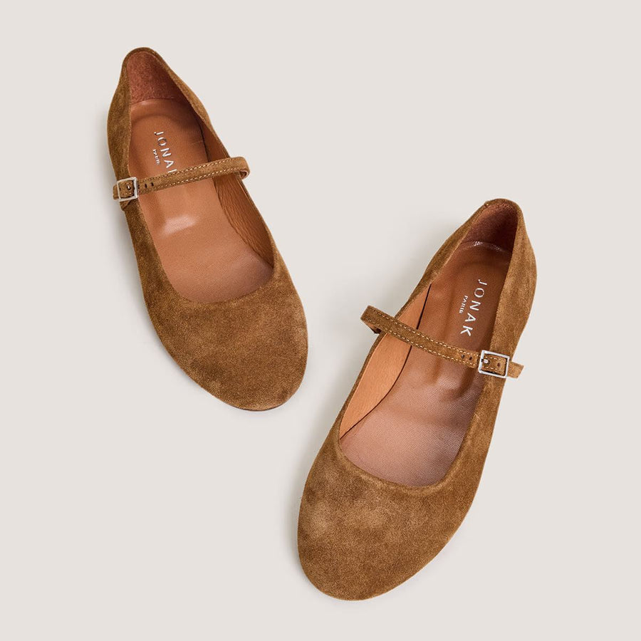 Ballerines Drima Croute Cognac