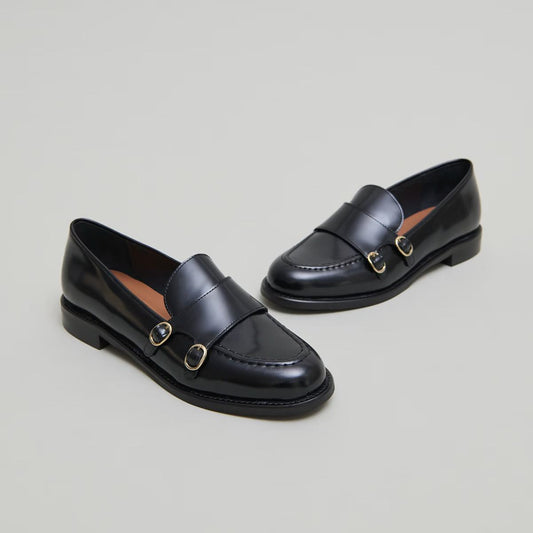 Mocassins Drizza Cuir Glace Noir