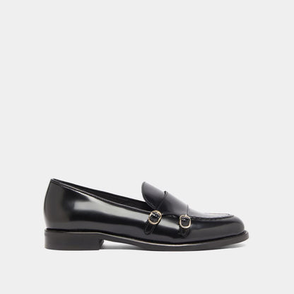 Jonak | Drizza Sculpted Apron Leather Loafers Black Noir