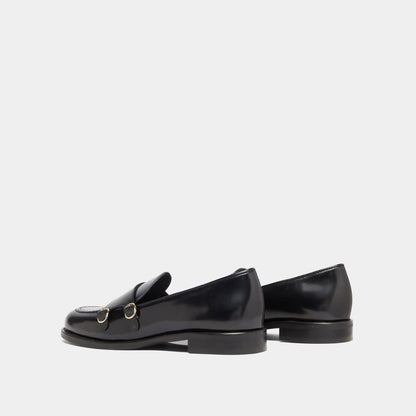Jonak | Drizza Sculpted Apron Leather Loafers Black Noir