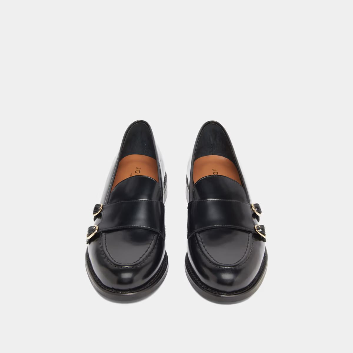 Jonak | Drizza Sculpted Apron Leather Loafers Black Noir
