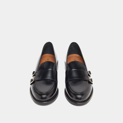 Jonak | Drizza Sculpted Apron Leather Loafers Black Noir
