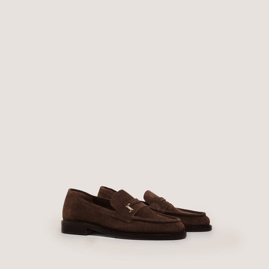 Jonak Women's Suede Leather Loafers Mocassins Duedi -  Brown Marron