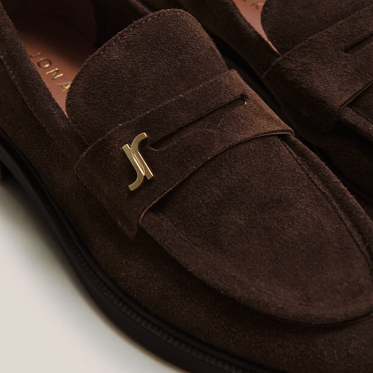 Jonak Women's Suede Leather Loafers Mocassins Duedi -  Brown Marron
