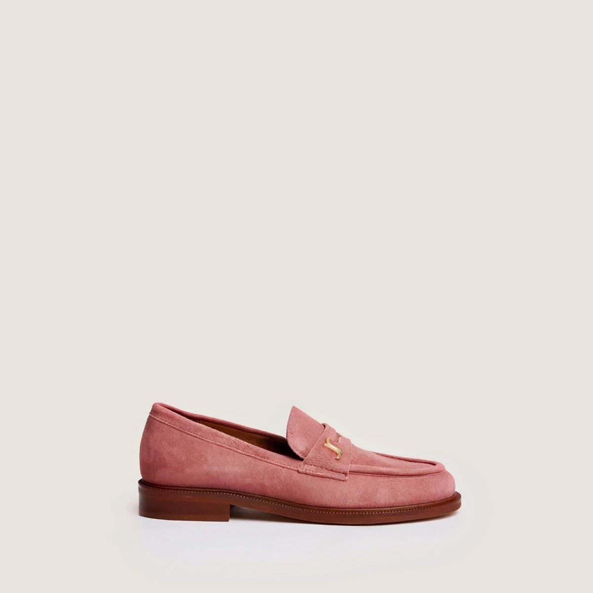 Women's Moccasins Premium Suede Leather - Old Rose Vieux-Rose