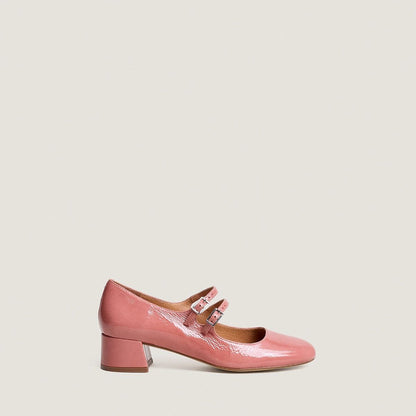 Women's Block Heel Sandal Patent Leather - Old Rose Vieux-Rose