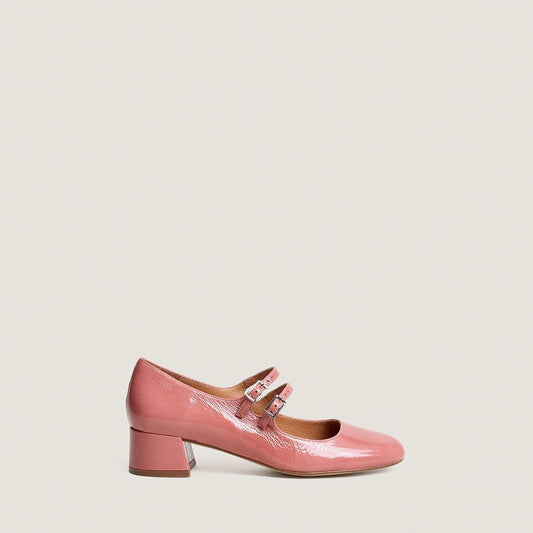 Women's Block Heel Sandal Patent Leather - Old Rose Vieux-Rose